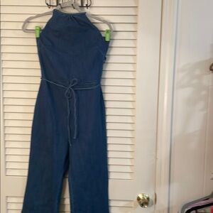 Blue Women's Denim Overalls